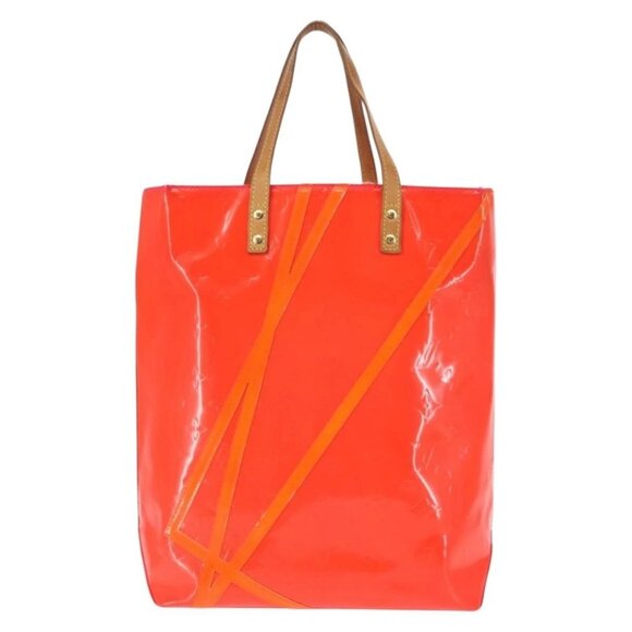 LOUIS VUITTON Monogram Vernis Fluo Reade MM Hand Bag Pink M91900 LV Auth 144619 - Picture 2 of 16